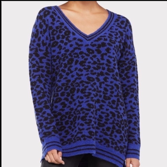 John + Jenn Leopard Print V Neck Sweater - Picture 13 of 13